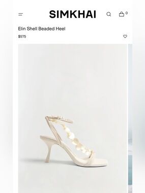 Simkhai Elin Shell Beaded Heel in Ivory